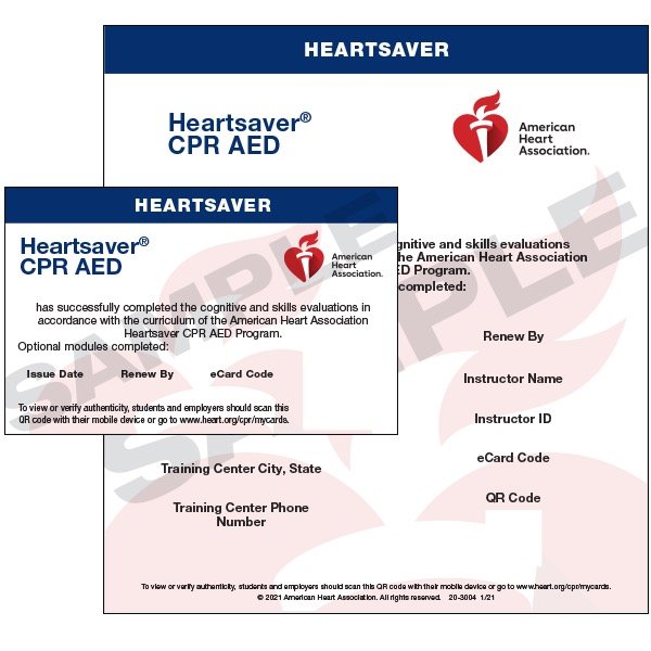 Heartsaver CPR AED eCard
